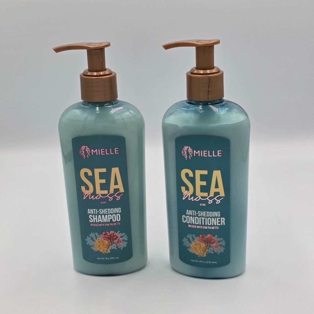 MIELLE Sea Moss Anti-Shedding Shampoo & Conditioner Set, 8 oz